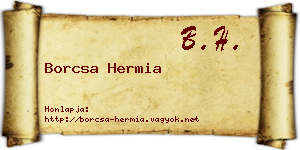 Borcsa Hermia névjegykártya